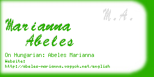 marianna abeles business card